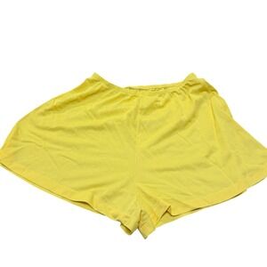 Vintage Sears Yellow Nylon Tap Shorts Union Made USA Elastic Waist